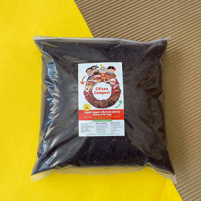 Daily Dump Citizen Compost 1 kg pack front view corrugated background